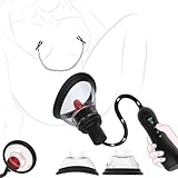 YQlove Muschipumpe für Frauen, Nippel- und Klitoris-Vakuumpumpe mit 6 Saugstufen & 9 Leckmodi, Automatische Pussy- und Brustpumpe mit 2 Saugglocken & Nippelklemmen mit Kette, Sexspielzeug für Paare