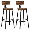 VASAGLE barkruk, set van 2, barstoelen, keukenstoelen met stevig metalen frame, zithoogte 73 cm, eenvoudige montage…