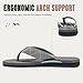 FITORY Men's Flip-Flops, Thongs Sandals Comfort Slippers for Beach Gray Size 10