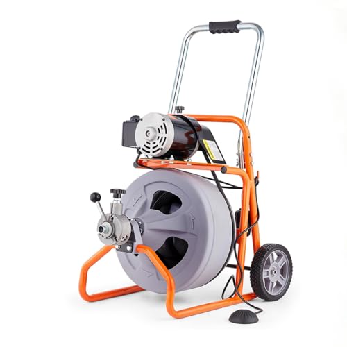 HoldwellS Drain Cleaner Machine, 100FT 3/8 Inch Upgraded Ele...