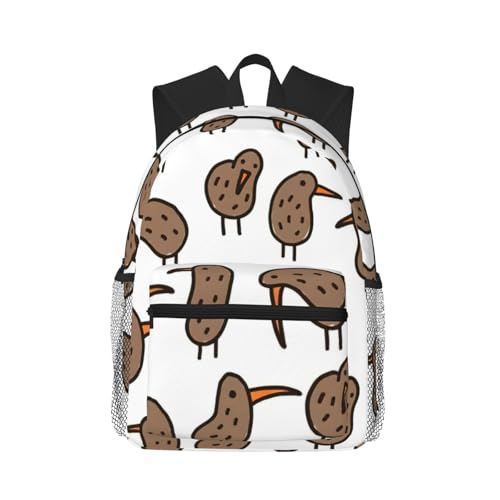 Sac à dos kiwi oiseau basique et étanche pour le voyage ou le lycée