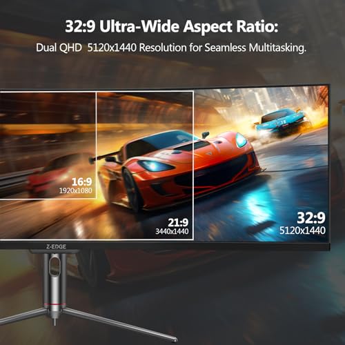 Image of Z-Edge 5K 49 Inch Curved Gaming Monitor, DQHD 240Hz Ultrawide Computer