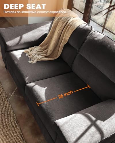 Image of Upvilla 71.25 inch Modern Sofa Couch for Deep Seat Sofa Living Room(Dark Gray)