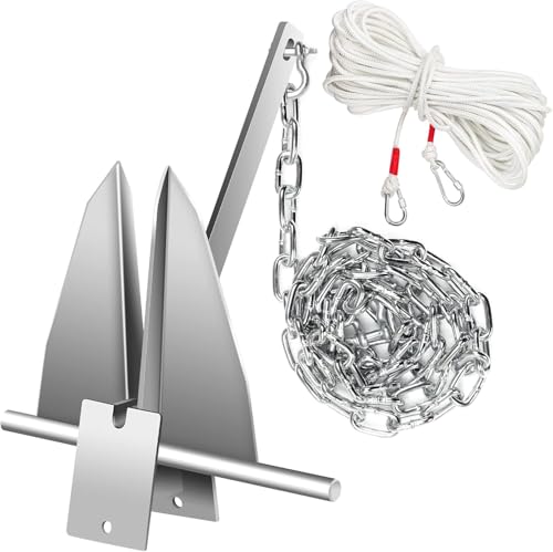 OLIPIC Premium Boat Anchor Kit, Fluke Style Small Boat Anchor Kit, Includes Sea Anchor Chain, Anchor Rope,13lb