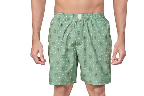 Image of Nermosa Pure Cotton Comfortable & Breathable Printed Regular Shorts /Boxer for Men, Pack of 3