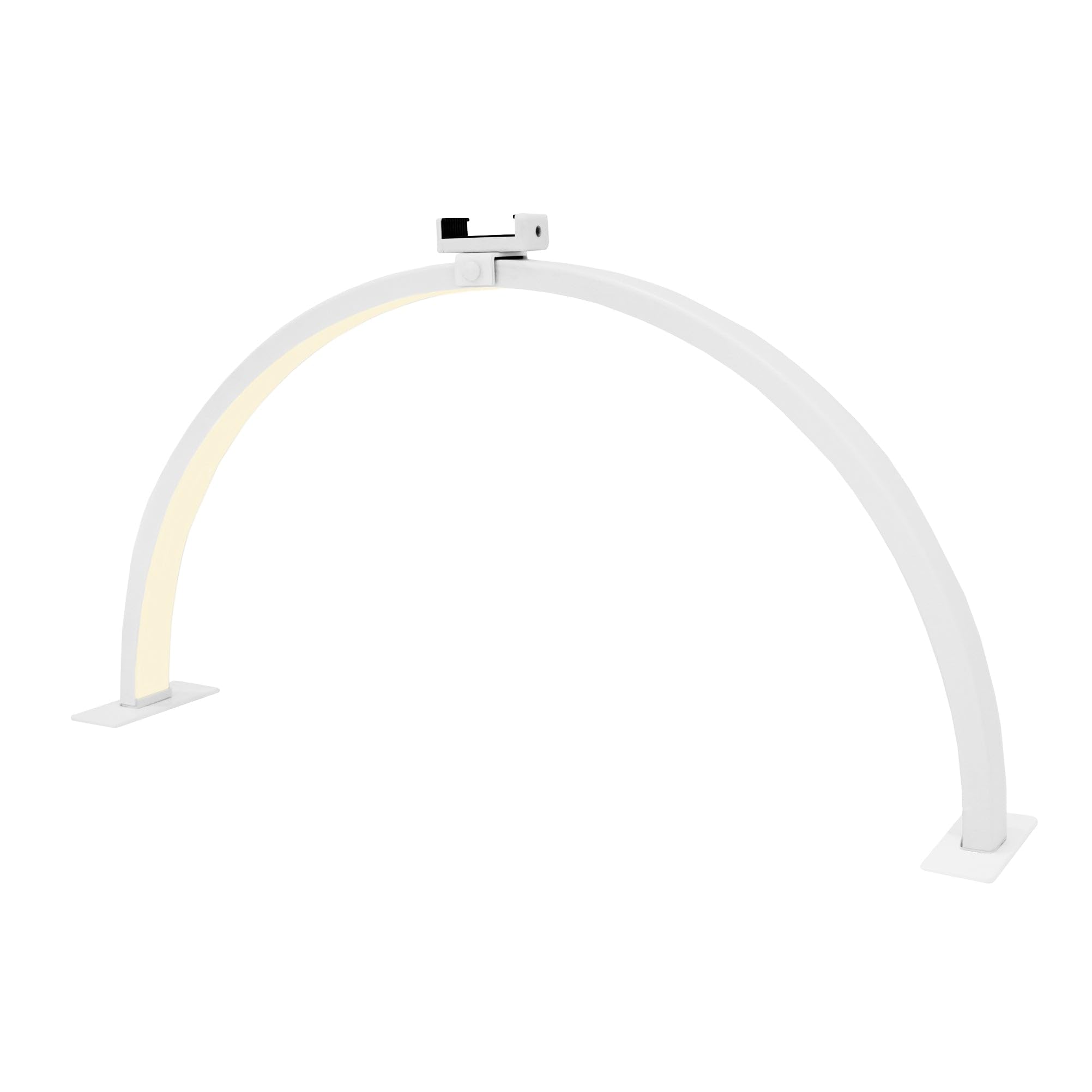 LED Halbmondlampe 75cm | 50W 3 Farben Warm- Neutral- Kaltweiß | 3000-6000K Dimmbar Temperatur | Maniküretisch-Licht Nägel Maniküre Nagelsalon [INKL. Handyhalterung & Klett- und Schaumstoffpads]