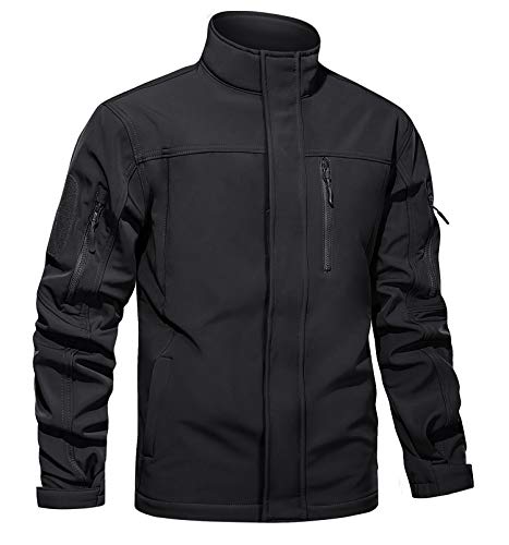 TACVASEN Men's Fleece Lined Softshell Jacket Winter Tactical Military