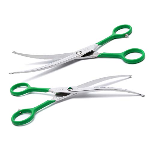 LovinPet Pet 7″ Curved Scissor Right/Left-Handed Pet Round-Tip Grooming 6CR Stainless Steel Safety trimming shears for Dogs and Cats (Easy use Curved Scissor) LovinPet Pet 7″ Curved Scissor Right/Left-Handed Pet Round-Tip Grooming 6CR Stainless Steel Safety trimming shears for Dogs and Cats (Easy use Curved Scissor)