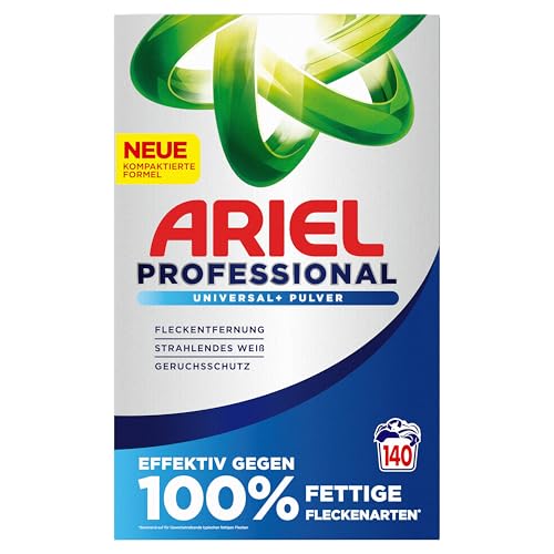 Ariel Professional Waschpulver Waschmittel Universal+, bekämpft alle Arten von Fettflecken, für den professionellen Gebrauch