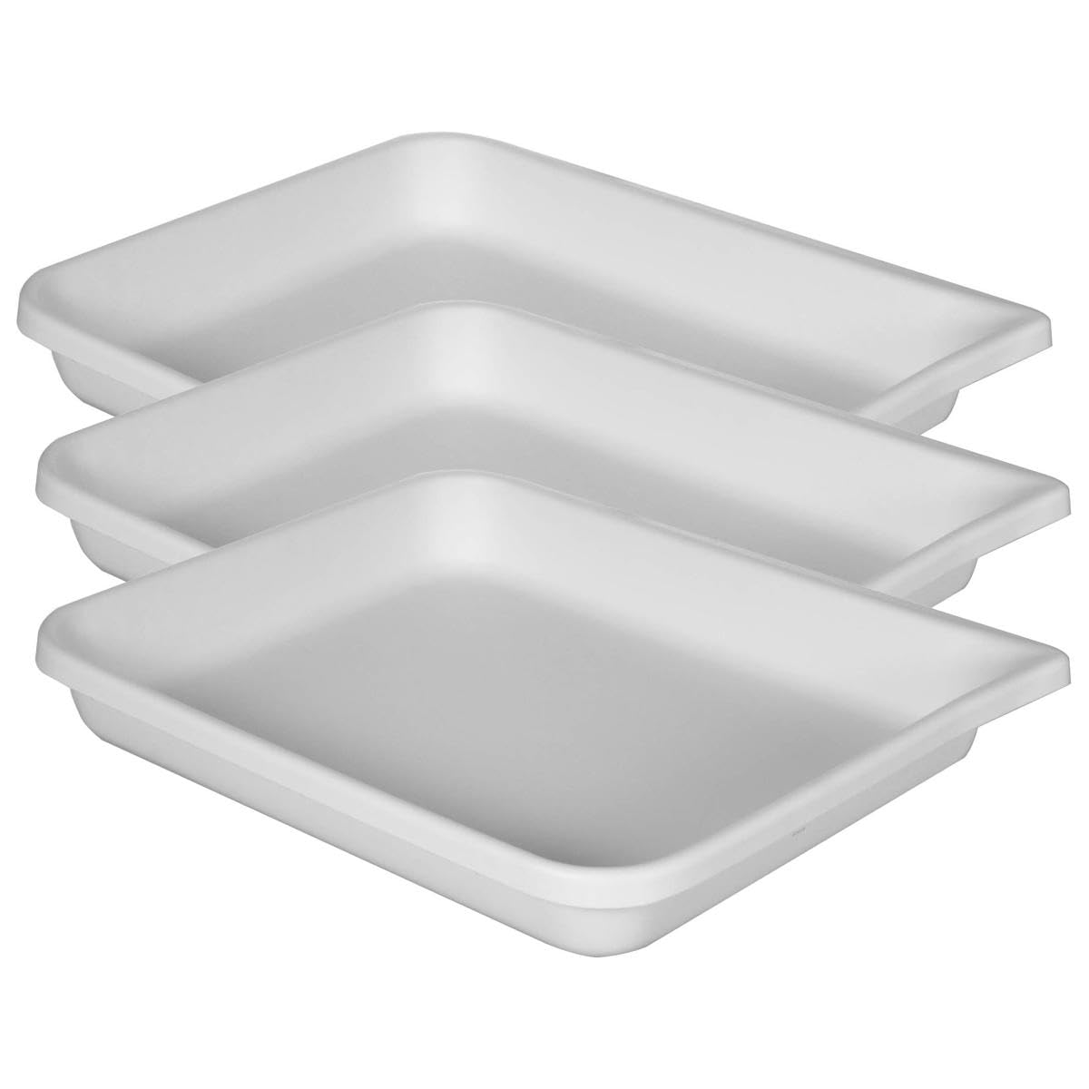 Cesco Plastic Print Developing Tray with Flat Bottom, 11x14x3 Deep, Set of Three Trays.