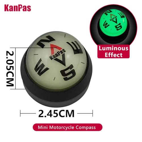 Brújula esférica luminosa KanPas VA-20L para motocicleta miniatura 2