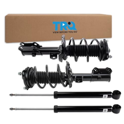 Image of TRQ Front and Rear Complete Strut Assembly & Shock Absorber Kit Complete Strut & Coil Spring Assembly Compatible with 2017-2020 Hyundai Elantra Korea Built Models