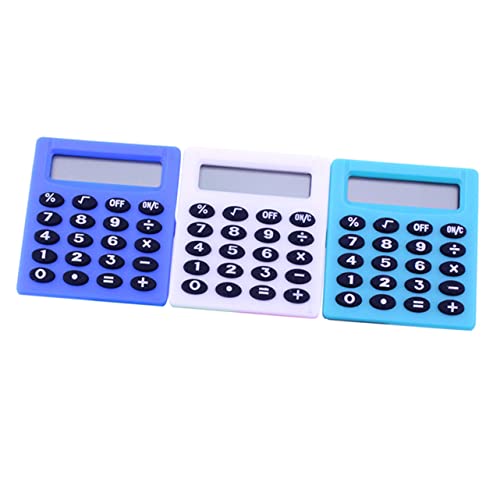 KICHOUSE Tiny Calculator Generic 3 Pcs Mini Students Calculating Tool Sturdy Lightweight for Math Studies Random Style