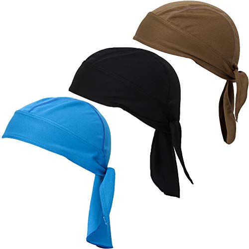 FREEMASTER Bicycle Running mask doo rag Skull Cap Skull hat Pack of 3 (Set 3)