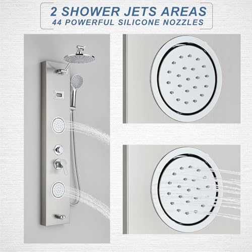 Panneau de douche acier inoxydable 304 brossé premium