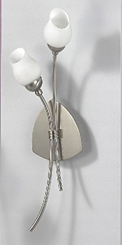 Preisvergleich Produktbild Dapo Elegante Halogen Glas Wandleuchte Verona 2 flammig Wandlampe Wandbeleuchtung