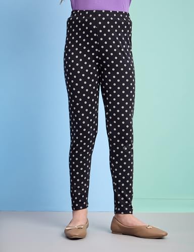 Image of Amazon Brand - Symbol Girl's Cotton Jersey Stretchable Leggings | Ankle Length | Aged 2-14 Years
