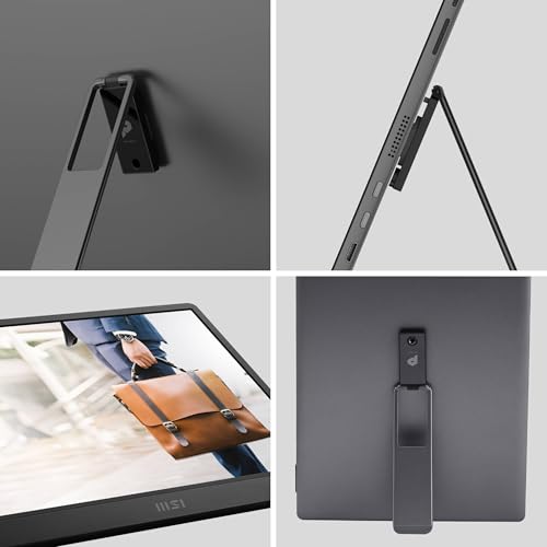 Image of MSI PRO MP161 E2, 15.6 inch (39.62 cm), IPS Panel, Full HD 1920 x 1080, 60Hz, Black, Eye-Friendly Screen, Speakers, Enhanced Chassis & Kickstand, Mini-HDMI 2.0b, 2 x USB Type-C Monitor