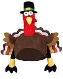 Domkier Thanksgiving Plush Turkey Hat for adults, Turkey Funny Hat for Thanksgiving Night Event