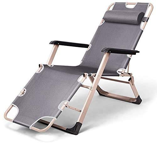 Chaise pliante inclinable et robuste avec coussin pour personnes lourdes au camping