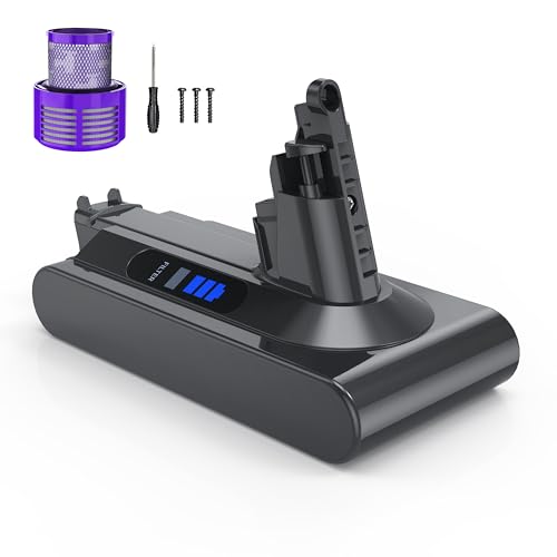 Dyeetic V10 Battery Replacement, 25.2V 5000mAh Li-ion V10 Battery Compatible with V10 SV12 V10 Animal V10 Absolute V10 Motorhead V10 Cyclone V10 Fluffy Cordless Stick Vacuum Cleaner(Not for SV10)