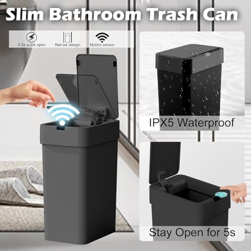 Canecas de basura con sensor 2 paquetes 2.5 y 4 gal miniatura 5