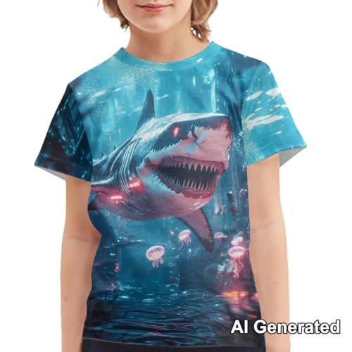 Image of Xhuibop Kids T Shirts for Boys Size 3-16 Girls Short Sleeve Sportswear Active Tops