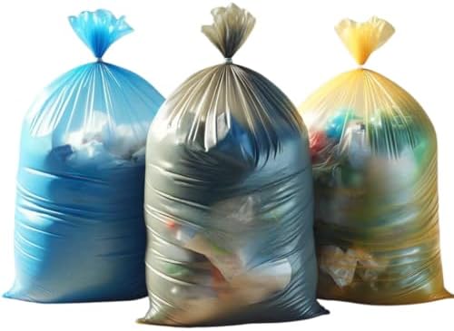 45 Sacchi Spazzatura EFFENNE 55x65 Cm - Sacchetti Con Manici Per Raccolta Differenziata, Azzurri - Foto 2