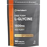 L Glycine Supplement 1500mg | 180 Vegan Tablets | Amino Acid Nutritional Supplements | by Horbaach