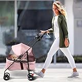 🧡Sturdy Structure : la poussette est conçue avec une structure robuste pour assurer la stabilité pendant l'utilisation. L'intérieur est équipé d'une ceinture de sécurité pour empêcher votre animal de sauter accidentellement de la poussette.