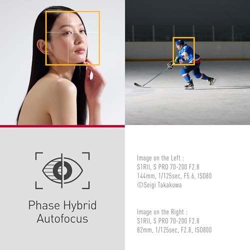 Panasonic LUMIX S1RII Full Frame Mirrorless Digital Camera, Hybrid Model Featuring a 44.3MP Full-Frame Sensor and LUMIX's First-Ever 8K Digital Camera Video Recording - DC-S1RM2