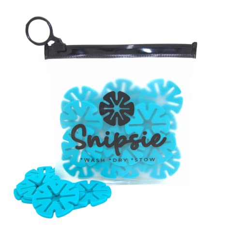 SNIPSIE Socks Holder Rings for Washing Machine - Silicone Laundry Essentials/Stocking and Sock Locks Laundry Organizer - 20 PCS (Blue)