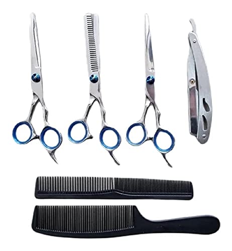 Kit Tesouras Profissional Cabelereiro Barbeiro