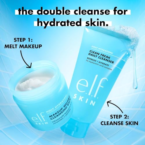Image of e.l.f. SKIN Holy Hydration! Clean Freak Daily Cleanser, Gentle Hydrating Gel Face Cleanser, Made With Hyaluronic Acid, Vegan & Cruelty-Free, 5.5 fl oz