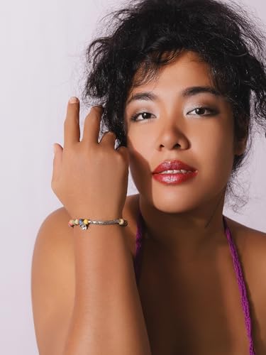 MINACHI Bohemian Colorful Ceramic Bead Bracelet, Floral Charm, Personality Cool Jewelry for Women2