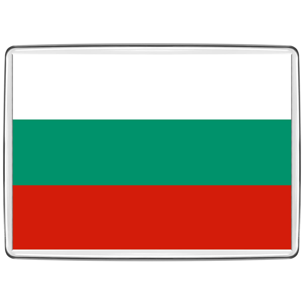 Pixly Clear Pixly® Bulgaria Flag Fridge Magnet Large Jumbo Size Bulgarian Keepsake Country Souvenir Novelty Refrigerator Magnets Gift