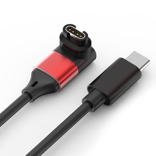 MohLythrix Charger Cable for Garmin vivoactive 5 4 3, Forerunner 55/255/265/945/965, Fenix 8 E 7 6 5, Venu 3 3s, epix Gen 2, Instinct 2, Data Sync USB C Charging Cord for Garmin Watch, Red