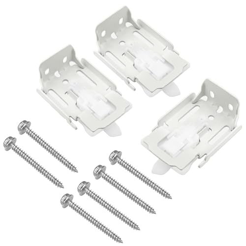 Blinds Shade Brackets Compatible with Hunter Douglas Turnex Comfortex & ALTA fits Silhouette/Nantucket/Pirouette 3-Pack White