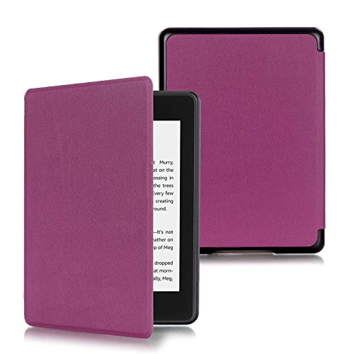 Sevrok Case for Klndle Paperwhlte (10th Generation - 2018 Released) - Thinnest Slimshell Smart with Auto Wake/Sleep Features, Purple