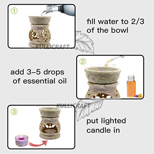 Image of Marble Carving Agarbatti Stand, Combo | Soapstone Hand-Carved, Incense Holder, Aroma Burner, Ash Catcher, Spiritual Decor for Puja Room