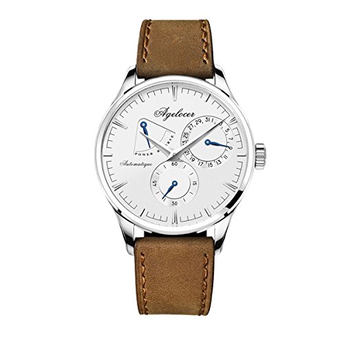 Preisvergleich Produktbild Agelocer Herren Uhr analog Automatik mit Leder Armband 4101A1-Brown