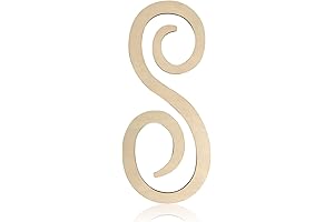 Unfinished Wooden Monogram Letters 12 Inch Cursive