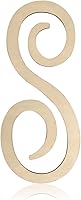 12 Inch Unfinished Cursive Wooden Letter S - Large Monogram Wood Letters for Wall Decor, Wreaths, Nursery, Baby Shower by Focal20Craft