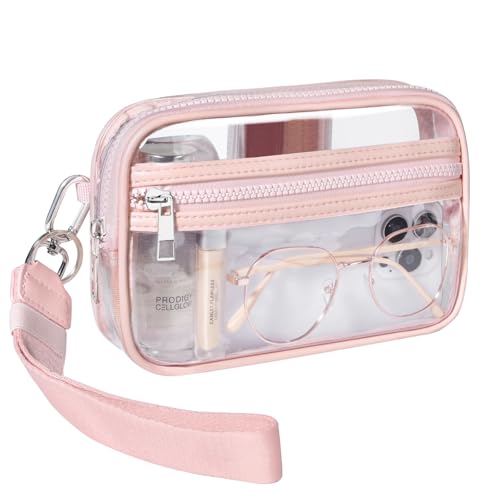 Image of Clear Wristlet Stadium Approved Clear Bag Wallet Transparent Purse for Concerts Sports Events