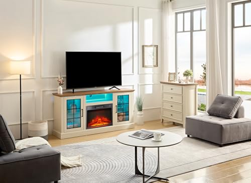 Image of 23 inch Electric Fireplace Insert with Realistic Logs Flames, Overheating Protection,1400W Faux Electric Fireplace Heater with Remote Control, Adjustable Heater for Bedroom