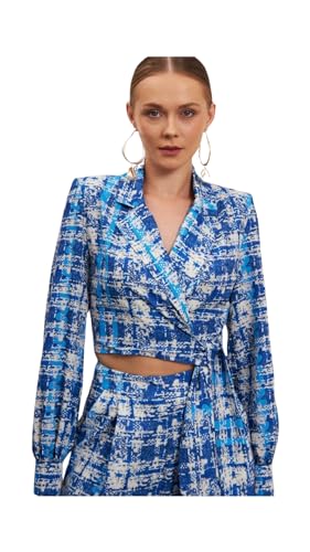 Women's Plaid Blazer - Main Image