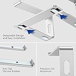 BESIGN LS03 Aluminum Laptop Stand, Ergonomic Detachable Computer Stand, Notebook Riser Compatible with Air, Pro, Dell, HP, Lenovo More 10-15.6" Laptops, Silver - Image 5
