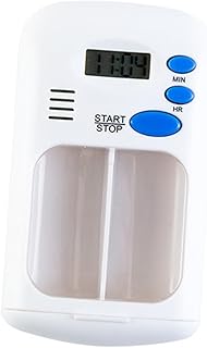 Beavorty 1Pc Portable Smart Medicine Organizer with Reminder Timer Travel Friendly Electronic Pill Box with Compartments for Capsules Tablets Vitamins
