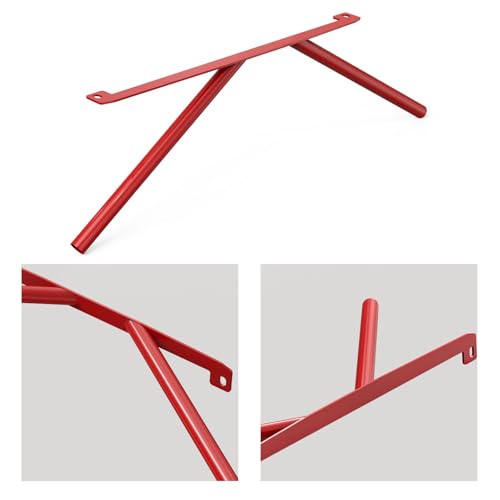 Image of Bevinsee Front Grille V Cover Braces Kidney Struts Rods Tuning Bar, Compatible with E46 323i 325i 328i 330i 1999-2006, Steel Red
