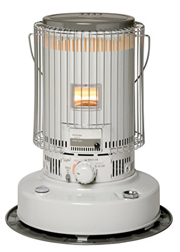 白い灯油ストーブ